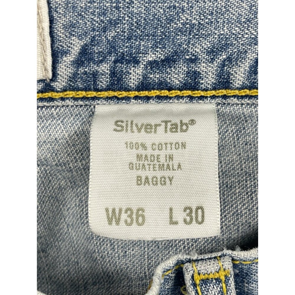Levi's SilverTab Vintage Size 36x24.5 Cropped Baggy Faded Distressed Jeans - Picture 12 of 16